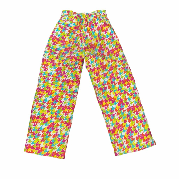 L.L.Bean Pants - L.L.Bean Kids Houndstooth Ski Pants 10 Multicolor Insulated Snow Pink